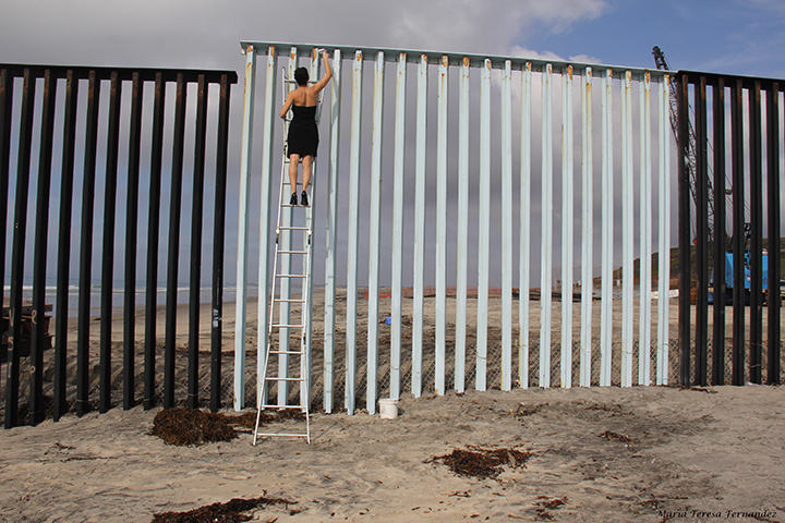 Ana Teresa at the boarder