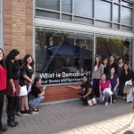 what is democracy window vinyl group photo