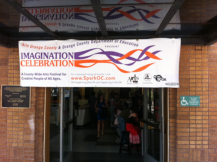 imagination celebration banner outside GCAC