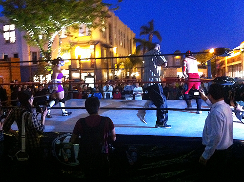 Lucha Libre on the front 2nd Street promenade