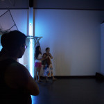 Patrons enjoy Constantin Hartenstein "Event Horizon" video installation. 2