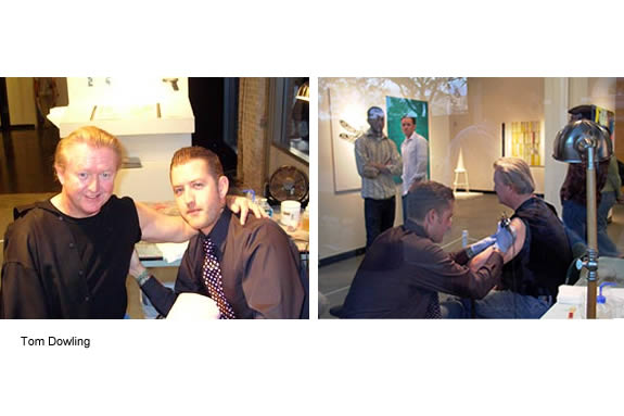 Problems with Authority: Mentor/Mentee. two images side by side of figures in an exhibition