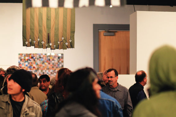 Patrons visiting the gallery