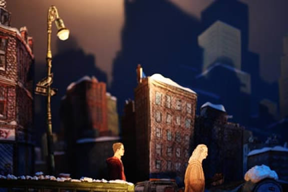 animated image of people in a city.