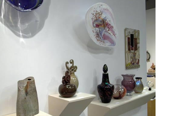 various objects and figurines in the 2005 ceramics show.