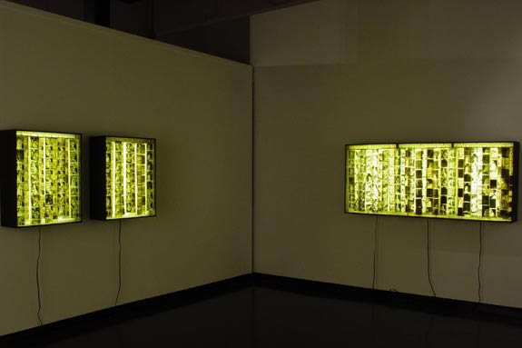 Three green light installations.