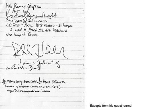 Handwriting on lined paper (Greg Drasler, 2005)