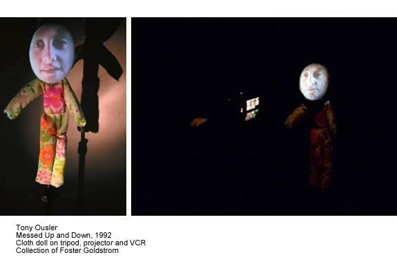 Cloth on tripod with projected space