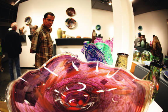 Fisheye view of glass and ceramics