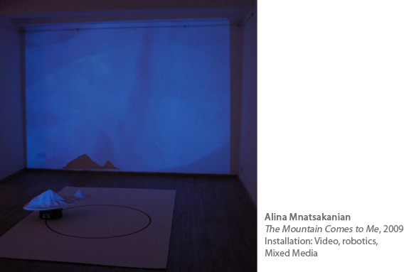 Light up room with sculpture in the middle