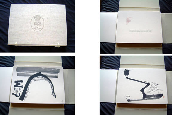Rachel Rosenthal. Ink brushstrokes on paper.