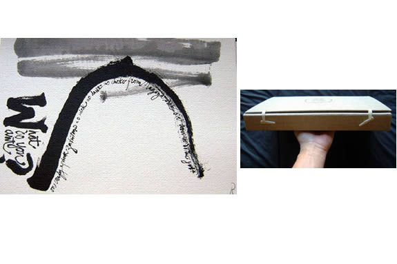 Rachel Rosenthal, image of ink brushstrokes on paper.