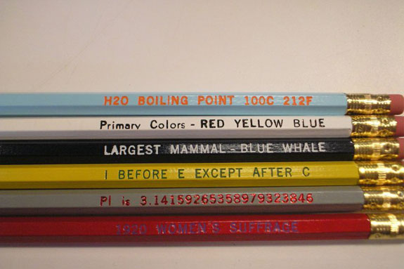 pencils with clever text