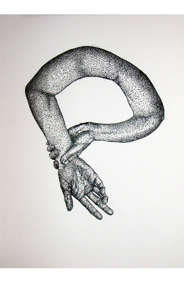 Double handed arm illustration