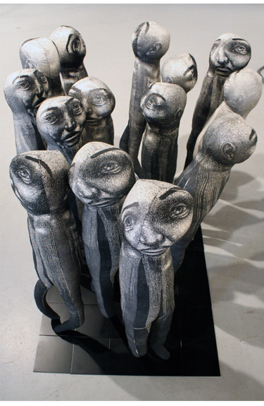 A group of sculptures
