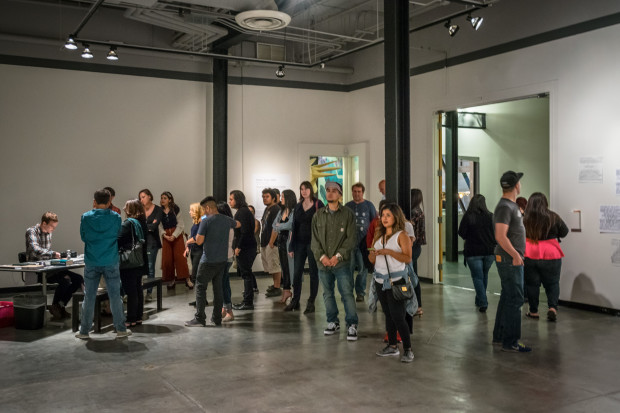 CSUF acting student Casey Bowen performs Paul Ramirez Jonas' Public Trust, 2016