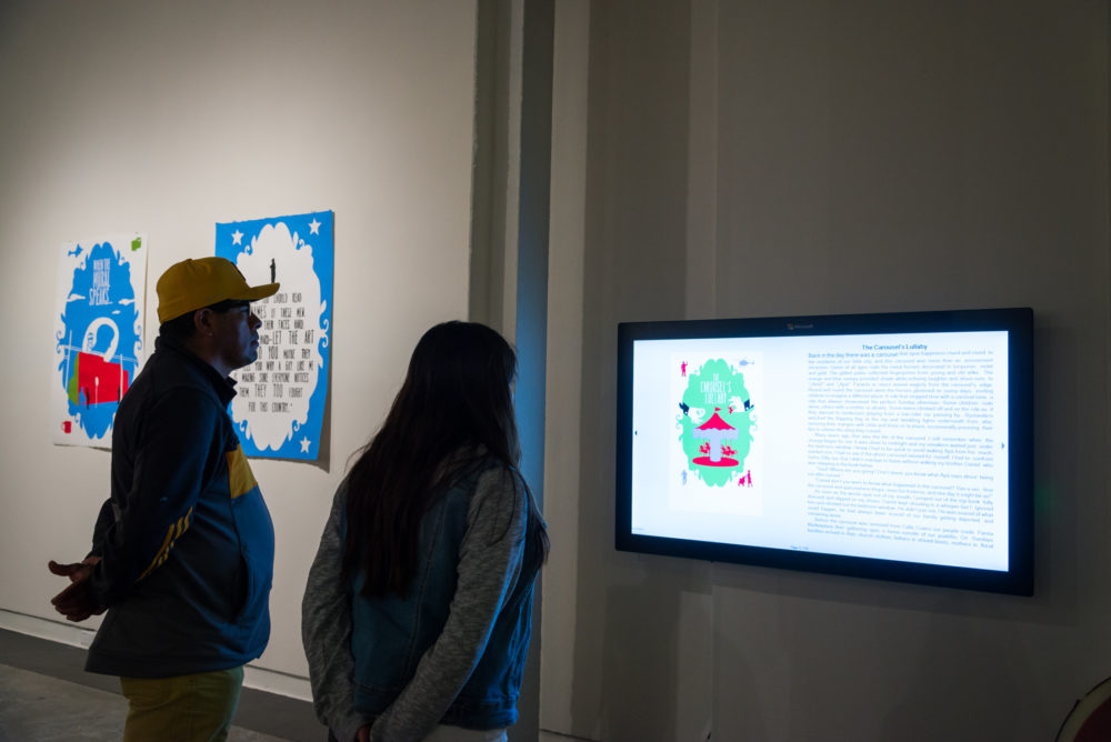 people watching video installation from tv