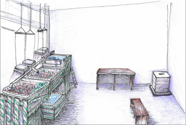 Michael Nannery, The Fountain, proposal drawing. Courtesy of the artist.
