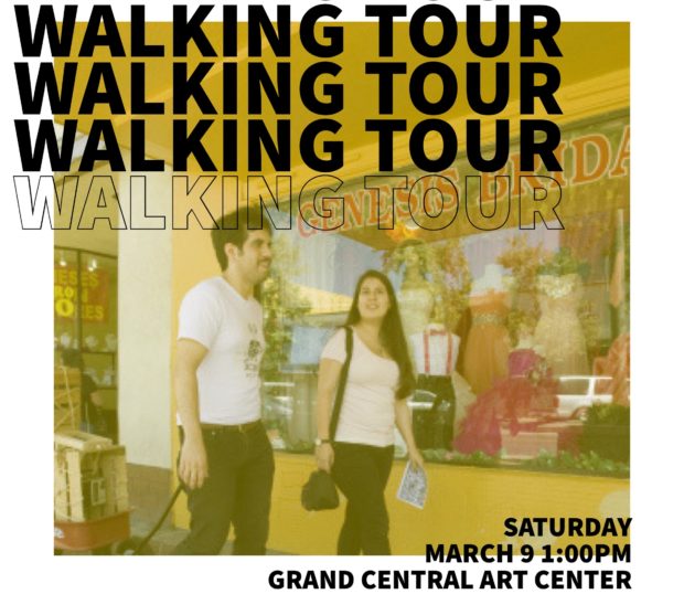 image of artists Amy Sanchez and Misael Diaz walking down a street